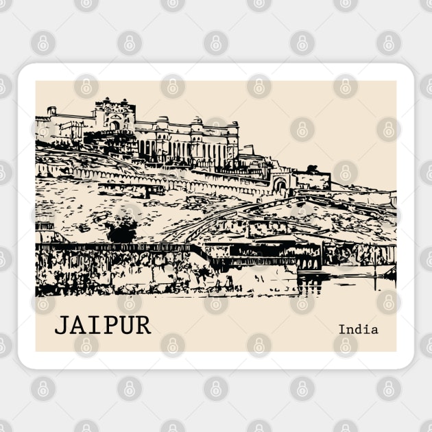 Jaipur India Magnet by Lakeric